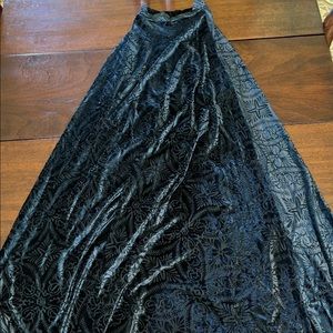 XS Burned Velvet Maxi Skirt
